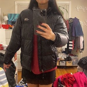 Black North Face Glossy Puffer